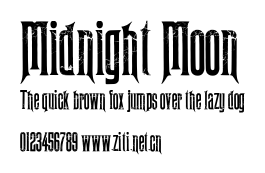 Midnight Moon.ttf字體轉換器圖片