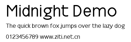 Midnight Demo.ttf字體轉換器圖片