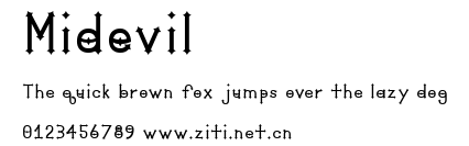Midevil.ttf字體轉換器圖片