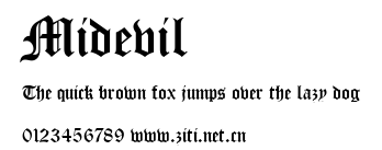Midevil.ttf字體轉換器圖片