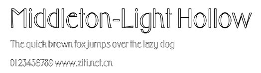 Middleton-Light Hollow.ttf字體轉換器圖片