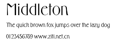 Middleton.ttf字體轉換器圖片