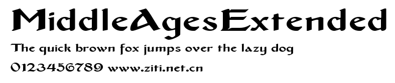 MiddleAgesExtended.ttf字體轉換器圖片