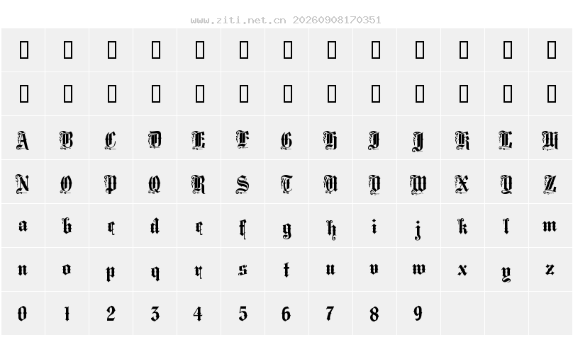 字符映射圖