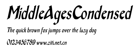 MiddleAgesCondensed.ttf字體轉換器圖片