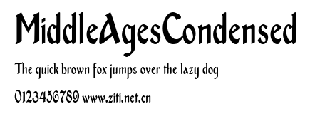 MiddleAgesCondensed.ttf字體轉換器圖片