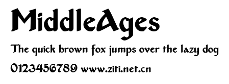 MiddleAges.ttf字體轉換器圖片