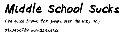 Middle School Sucks.ttf字體轉換器圖片