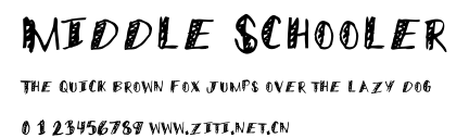 Middle Schooler.ttf字體轉換器圖片