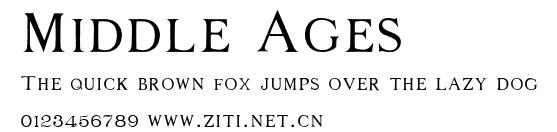 Middle Ages.ttf字體轉換器圖片
