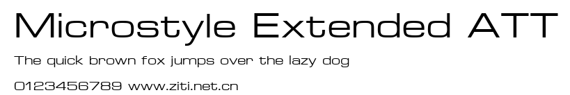 Microstyle Extended ATT.ttf字體轉換器圖片