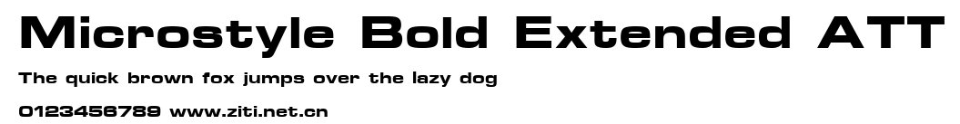 Microstyle Bold Extended ATT.ttf字體轉換器圖片