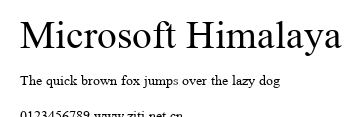 Microsoft Himalaya.ttf字體轉換器圖片