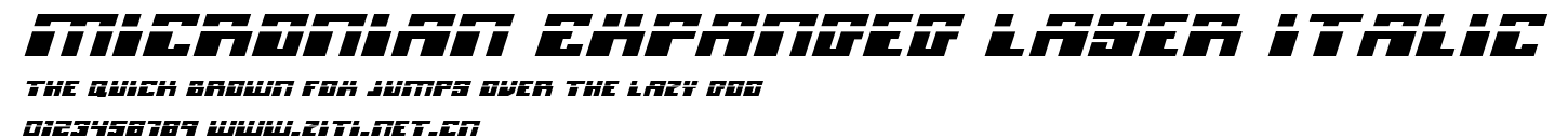 Micronian Expanded Laser Italic.ttf