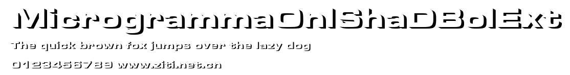 MicrogrammaOnlShaDBolExt.ttf字體轉換器圖片
