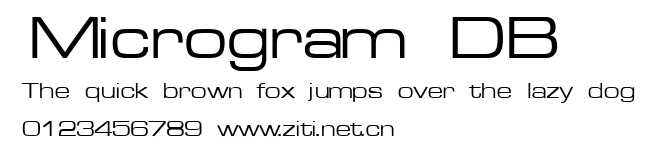 Microgram DB.ttf字體轉換器圖片