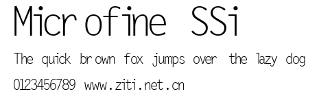 Microfine SSi.ttf字體轉換器圖片