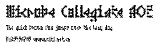 Microbe Collegiate AOE.ttf字體轉換器圖片