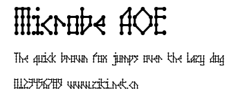 Microbe AOE.ttf字體轉換器圖片