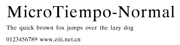 MicroTiempo-Normal.ttf字體轉換器圖片