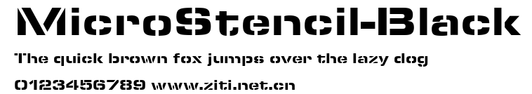 MicroStencil-Black.ttf字體轉換器圖片