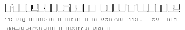 Michigan Outline.ttf字體轉換器圖片