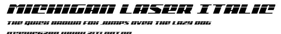 Michigan Laser Italic.ttf字體轉換器圖片