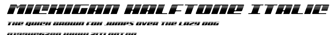 Michigan Halftone Italic.ttf字體轉換器圖片