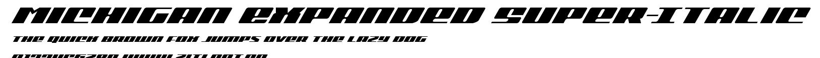 Michigan Expanded Super-Italic.ttf字體轉換器圖片
