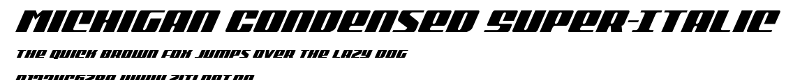 Michigan Condensed Super-Italic.ttf字體轉換器圖片