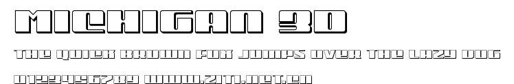 Michigan 3D.ttf字體轉換器圖片