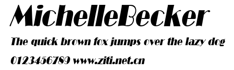 MichelleBecker.ttf字體轉換器圖片