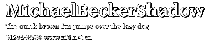 MichaelBeckerShadow.ttf字體轉換器圖片