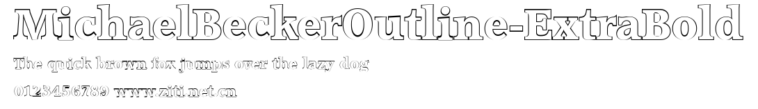 MichaelBeckerOutline-ExtraBold.ttf字體轉換器圖片