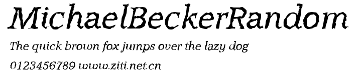 MichaelBeckerRandom.ttf字體轉換器圖片