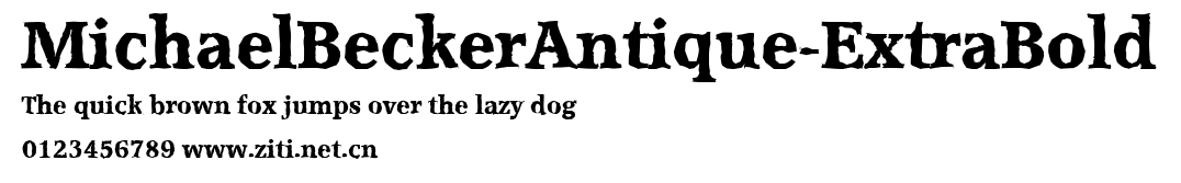 MichaelBeckerAntique-ExtraBold.ttf字體轉換器圖片