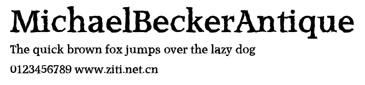 MichaelBeckerAntique.ttf字體轉換器圖片