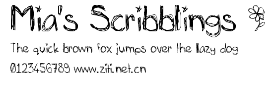 Mia's Scribblings ~.ttf字體轉換器圖片