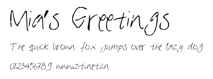 Mia's Greetings.ttf字體轉換器圖片
