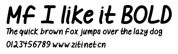 Mf I like it BOLD.ttf字體轉換器圖片