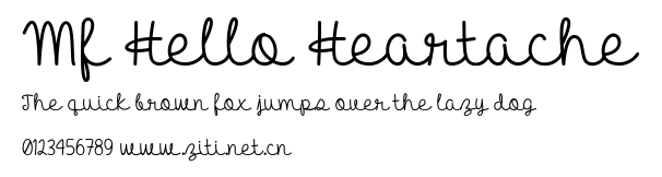 Mf Hello Heartache.ttf字體轉換器圖片