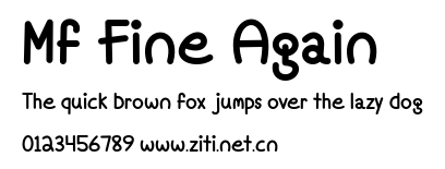 Mf Fine Again.ttf字體轉換器圖片