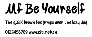 Mf Be Yourself.ttf字體轉換器圖片