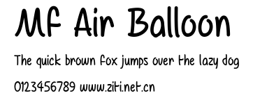Mf Air Balloon.ttf字體轉換器圖片