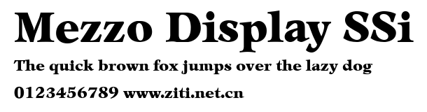 Mezzo Display SSi.ttf字體轉換器圖片