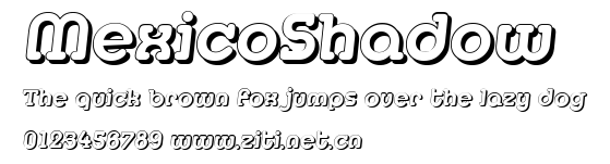 MexicoShadow.ttf字體轉換器圖片