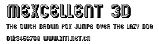 Mexcellent 3D.ttf字體轉換器圖片