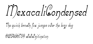 MexacaliCondensed.ttf字體轉換器圖片