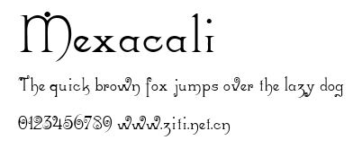 Mexacali.ttf字體轉換器圖片