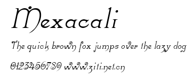 Mexacali.ttf字體轉換器圖片